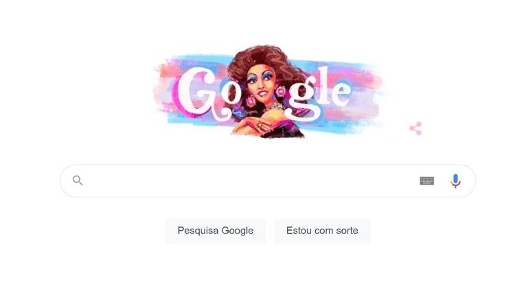 Google pays tribute to Cláudia Celeste, the first transvestite to act as an actress in soap operas in Brazil - Reproduction Google - Reproduction Google