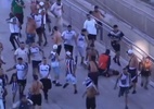 Torcedores de Fluminense e Atlético-MG brigam antes de jogo; homem é ferido