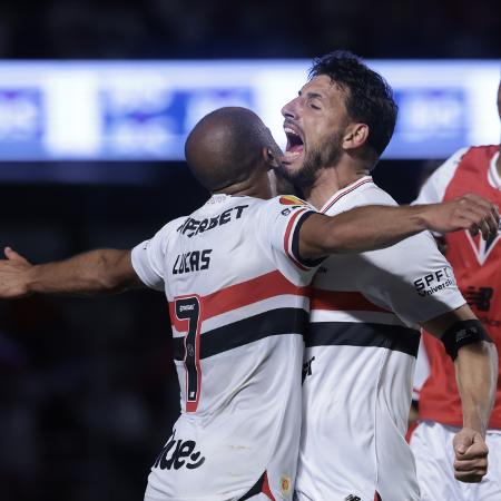 Calleri comemora gol marcado contra o Novorizontino pelas quartas de final do Paulistão Calleri comemora gol marcado contra o Novorizontino pelas quartas de final do Paulistão