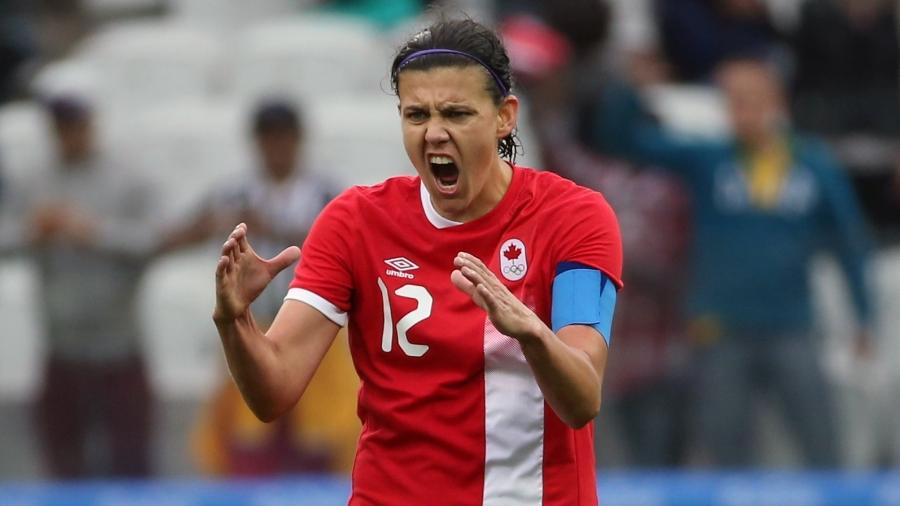A atacante Christine Sinclair, da seleção feminina de futebol do Canadá - Paulo Whitaker/Reuters