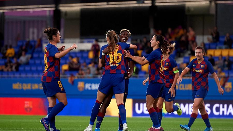 Com o fim do Campeonato Espanhol Feminino, o Barcelona é declarado campeão  - Alex Caparros/Getty Images