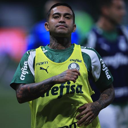 Dudu, do Palmeiras, no aquecimento para o jogo contra o Vasco, pelo Brasileirão