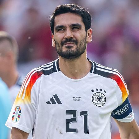 Gündogan, da Alemanha, durante jogo contra a Espanha, na Eurocopa