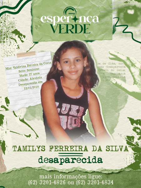 Goiás lança campanha "Esperança verde", com mães que buscam filhos desaparecidos Goiás lança campanha "Esperança verde", com mães que buscam filhos desaparecidos