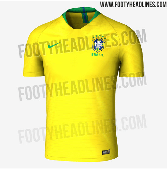 Site Footy Headlines vaza suposta camisa da seleção brasileira para a Copa do Mundo - Reprodução/Footy Headlines