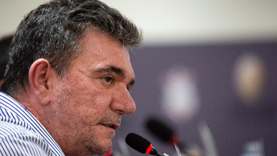 Andrés Sánchez, presidente do Corinthians, não concordou com a reclamação do São Paulo após o clássico - Daniel Vorley/AGIF
