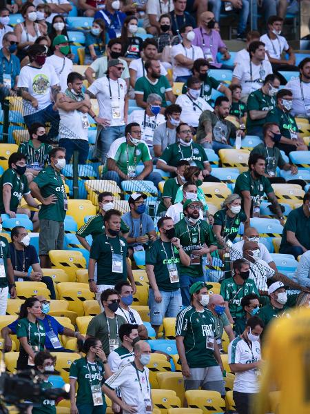 Torcedores do Palmeiras no Maracanã, na final da Libertadores de 2020 - Jorge Rodrigues/AGIF