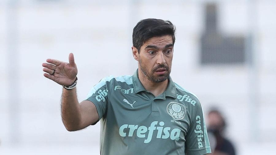 Técnico Abel Ferreira na última partida do Palmeiras no Paulistão, contra a Ponte - Cesar Greco/ Palmeiras