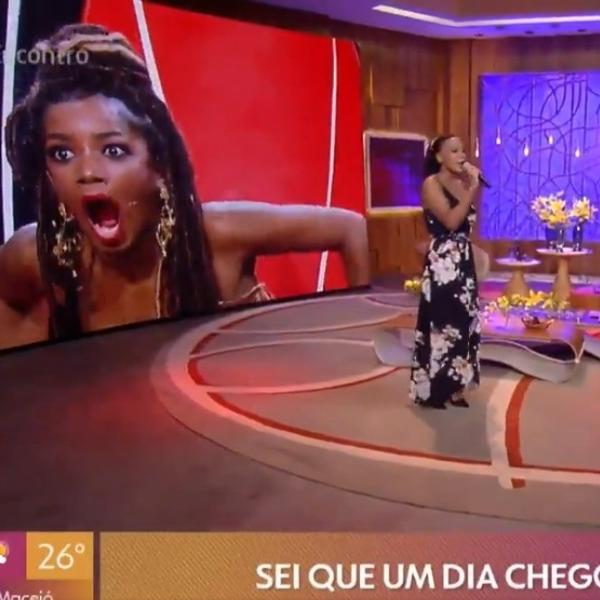 Rebeca Andrade cantou IZA no 'Encontro com Fátima Bernardes'