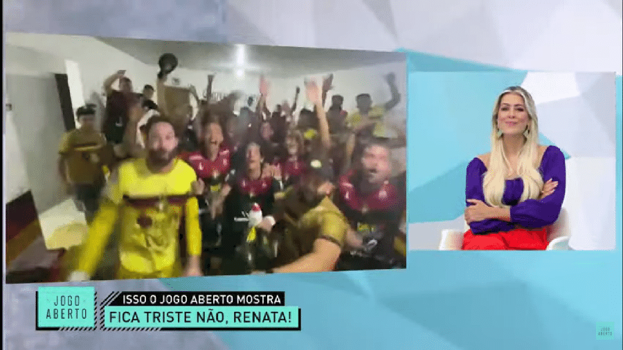 Jogadores do Globo-RN mandam mensagem e provocam Renata Fan - Reprodução/TV Band