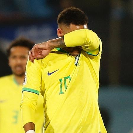 Neymar durante o jogo do Brasil contra o Uruguai, pelas Eliminatórias