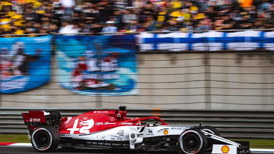 Kimi Raikkonen, da Alfa Romeo, durante o GP da China - Divulgação/Sauber