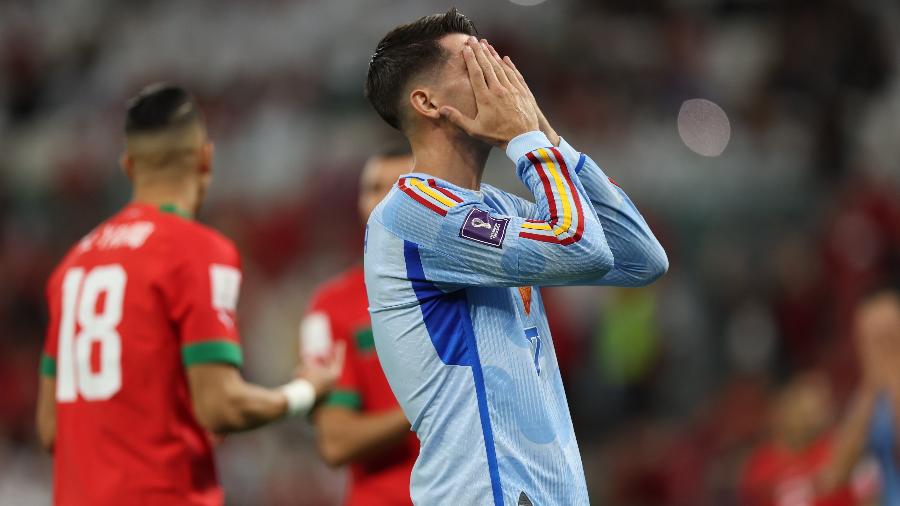 Morata lamenta chance perdida no duelo entre Espanha e Marrocos - Amin Mohammad Jamali/Getty Images