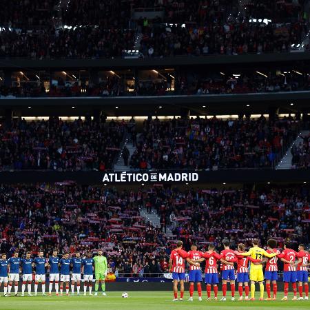 Estádio Civitas Metropolitano durante partida entre Atlético de Madri e Athletic Bilbao no Campeonato Espanhol