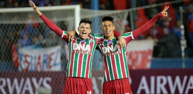Ibañez e Richard festejam vitória: combinação de jovens com apostas - Lucas Merçon/Fluminense