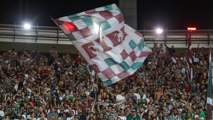 Torcida do Fluminense na partida contra o Atlético-MG, no Maracanã - LUCAS MERÇON/ FLUMINENSE F.C.