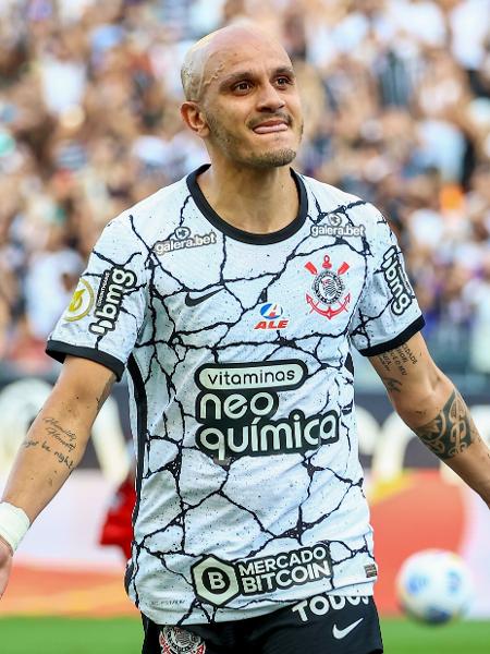 Fábio Santos comemora gol pelo Corinthians sobre o Athletico-PR, na Neo Química Arena, pelo Brasileirão 2021 - Marcello Zambrana/AGIF