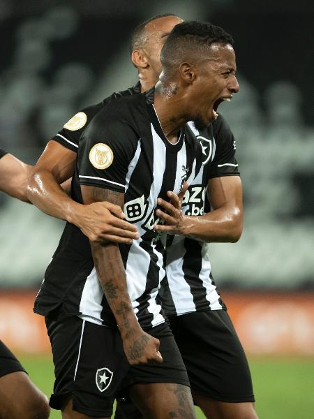 Tchê Tchê comemora seu gol pelo Botafogo contra o RB Bragantino, pelo Brasileirão - Jorge Rodrigues/AGIF