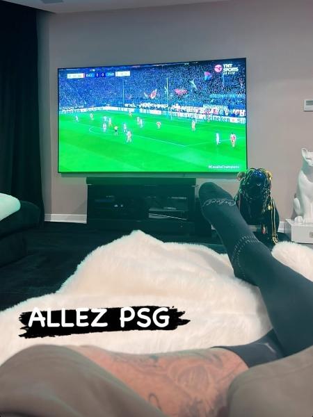 Neymar assiste ao jogo entre Bayern de Munique e PSG pela Liga dos Campeões - Reprodução/Instagram