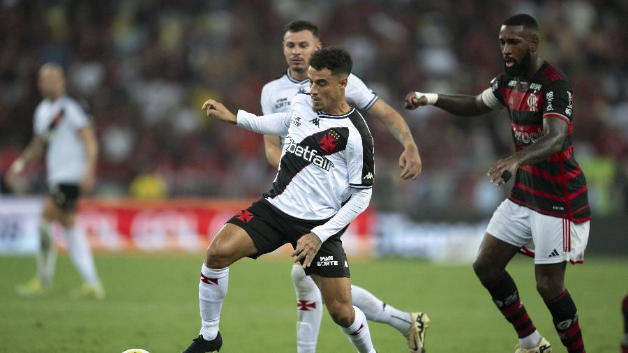 Philippe Coutinho, do Vasco, marcou o gol de empate contra o Flamengo, no Maracanã