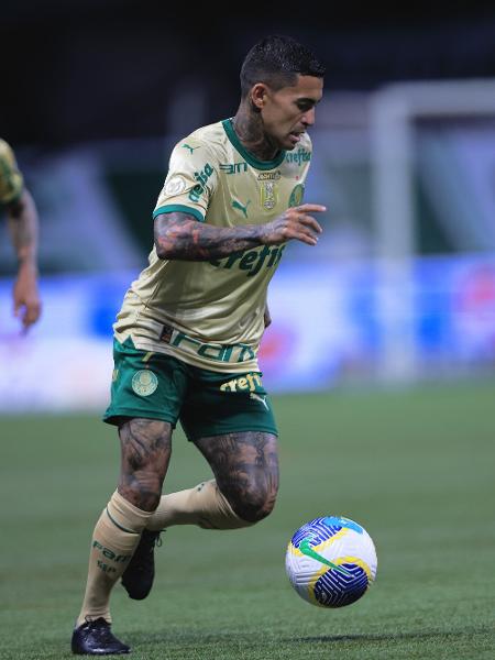 Dudu, do Palmeiras, em ação no jogo contra o Criciúma, pelo Brasileirão - Ettore Chiereguini/Agif