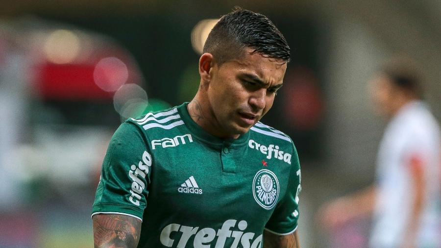 Dudu se lamenta durante jogo do Palmeiras