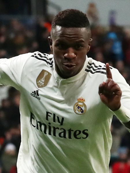 Vinícius Júnior comemora gol do Real Madrid sobre o Leganés - Susana Vera/Reuters