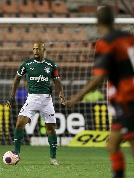 Felipe Melo, do Palmeiras, em jogo contra o Ituano pela primeira rodada do Campeonato Paulista - Cesar Greco
