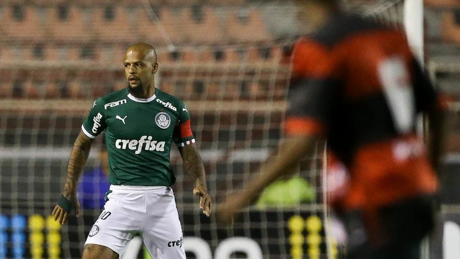 Felipe Melo, do Palmeiras, em jogo contra o Ituano pela primeira rodada do Campeonato Paulista - Cesar Greco