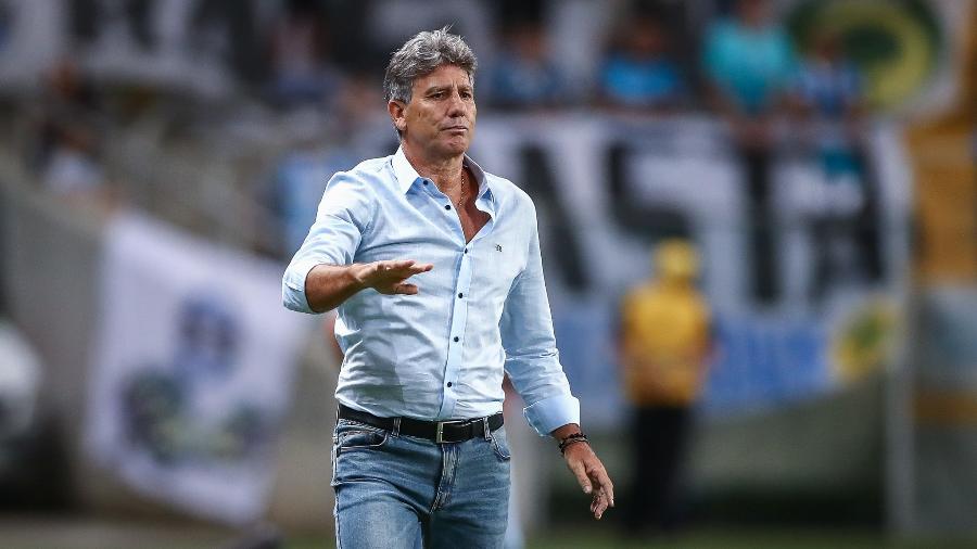 Renato Gaúcho durante partida do Grêmio no Campeonato Gaúcho 2020 - Lucas Uebel/Grêmio FBPA