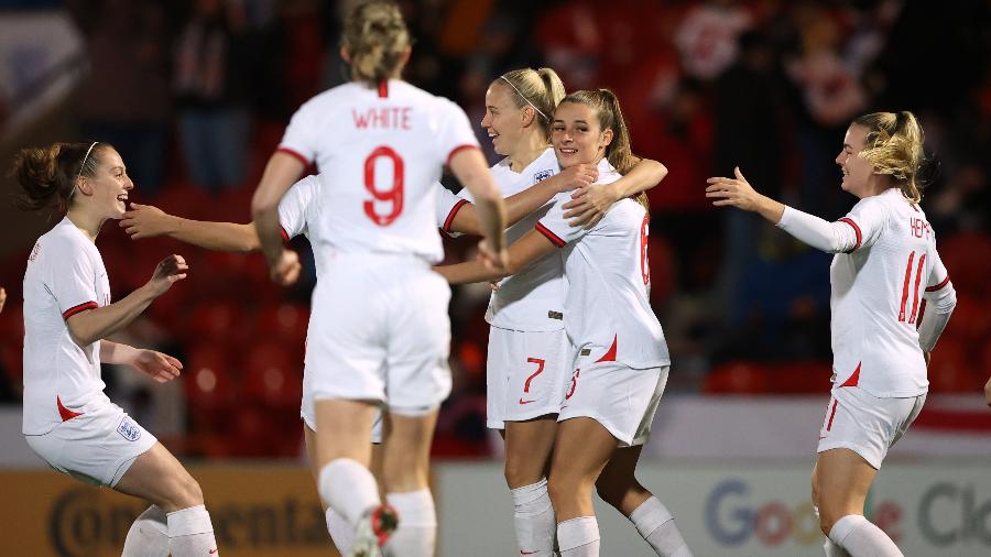 Seleção feminina da Inglaterra goleou a Letônia por 20 a 0 em jogo das Eliminatórias para a Copa do Mundo - Action Images via Reuters