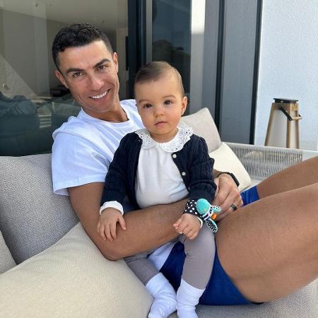 Cristiano Ronaldo comemora o primeiro aniversário de Bella Esmeralda - Reprodução/Instagram