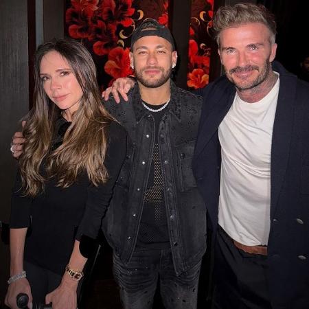 Neymar com David e Victoria Beckham em Miami