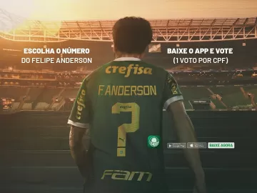 Palmeiras lança votação para torcida decidir numeração de Felipe Anderson