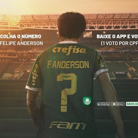 Torcida do Palmeiras vai escolher o número da camisa de Felipe Anderson - Reprodução