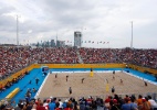 Arena do vôlei de praia no Pan "sobe" em menos de 2 minutos - Geoff Burke/USA TODAY Sports