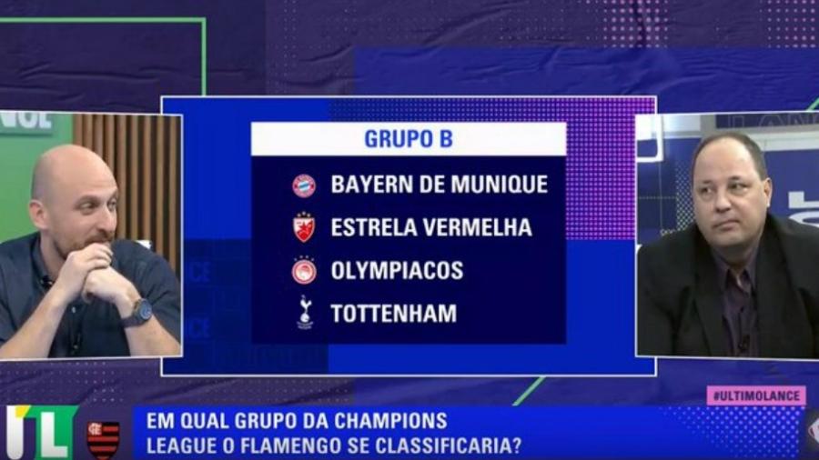 TNT analisa "chances do Flamengo na Champions League" - reprodução/TNT