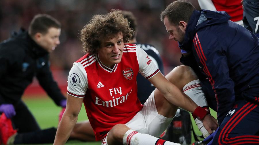 23.fev.2020 - David Luiz durante partida entre Arsenal e Everon - Peter Cziborra / Action Images via Reuters