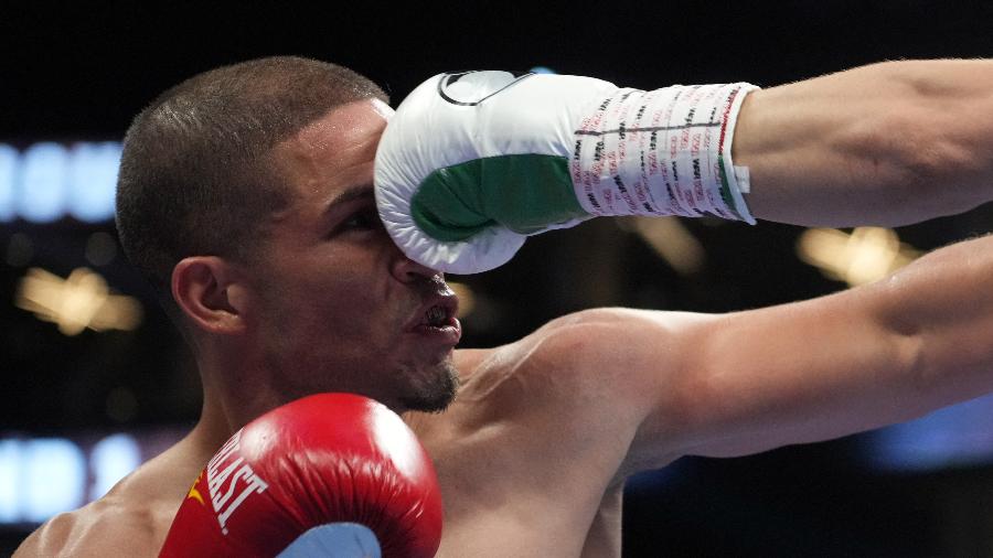 Luta de boxe na T-Mobile Arena, em Las Vegas - Joe Camporeale-USA TODAY Sports