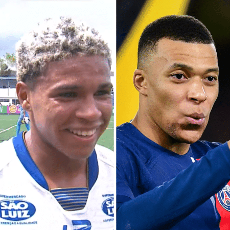 Kelvyn, o 'Mbappé da Shoppe', e Kylian Mbappé