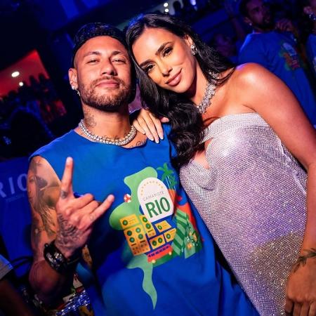 Neymar curtiu o Carnaval no Rio ao lado da mulher Bruna Biancardi