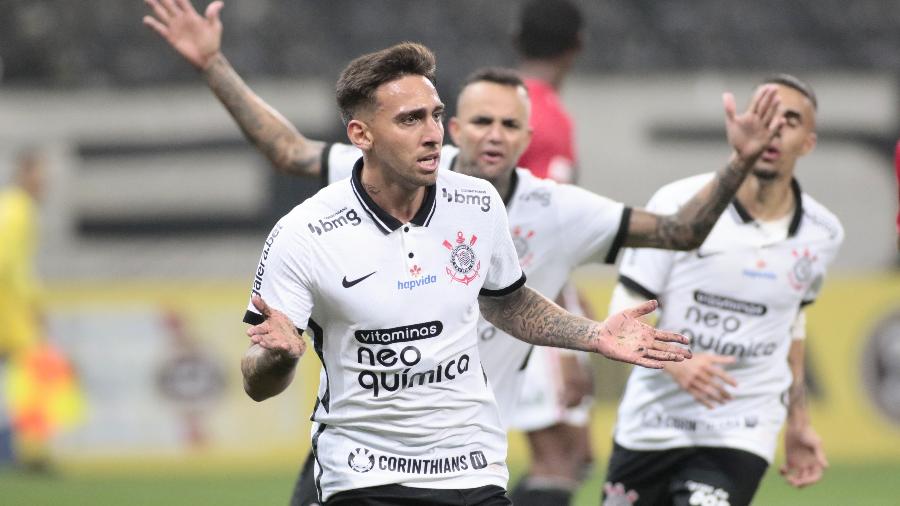 Gustavo Mosquito, do Corinthians, celebra seu gol contra o São Paulo no clássico na Neo Química Arena  - Agência Corinthians