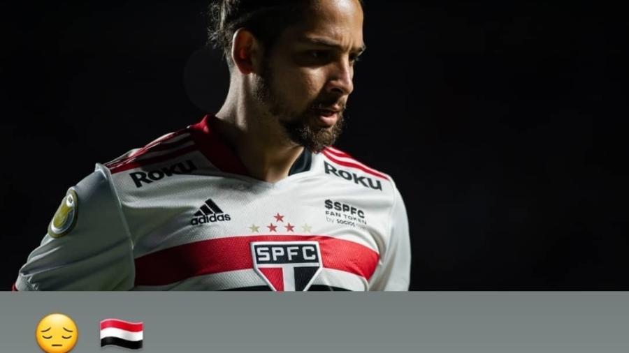 Story de Benitez mostrou tristeza em relação à possível saída do São Paulo - Reprodução/Instagram