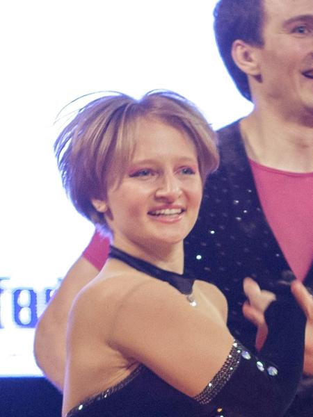 Katerina Tikhonova, filha de Vladimir Putin, durante o Mundial de rock acrobático, em 2014 - Reuters/Jakub Dabrowski