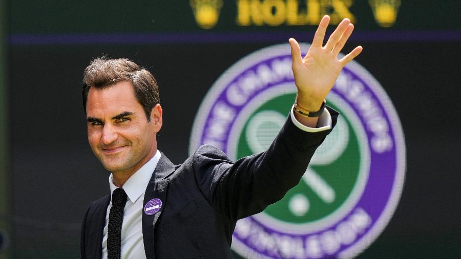 Roger Federer é homenageado em cerimônia antes do Wimbledon 2022 - Shi Tang/Getty Images