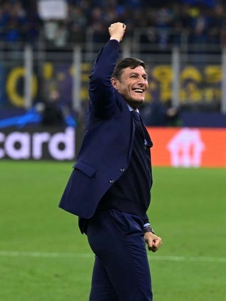Javier Zanetti, vice-presidente da Inter de Milão, após a vitória sobre o Milan - Mattia Ozbot/Getty