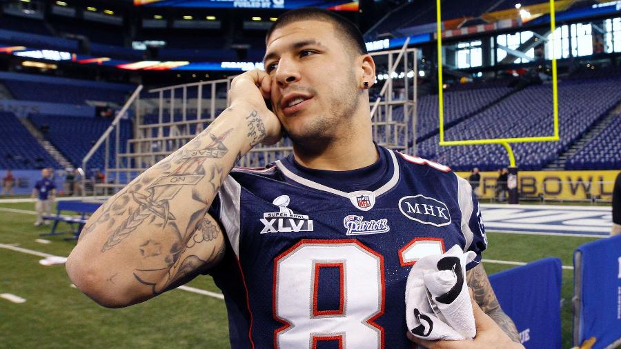 O ex-tight end do New England Patriots cometeu suicídio em abril deste ano - Brent Smith/Reuters
