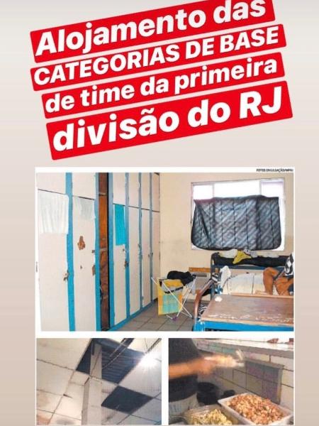 Alojamento das categorias de base de time da Primeira Divisão do Rio - Reprodução / Instagram