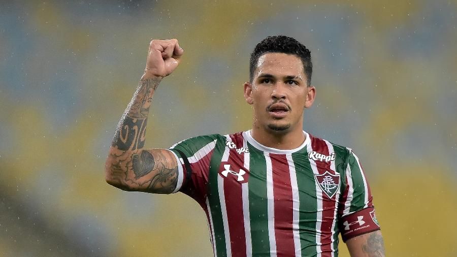 Luciano, do Fluminense, comemora seu gol durante partida contra o Luverdense pela Copa do Brasil 2019 - Thiago Ribeiro/AGIF