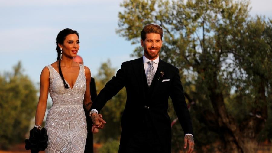 Sergio Ramos durante seu casamento - Reuters/ Marcelo del Pozo